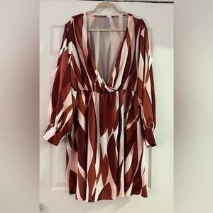 Patterned Baby Doll Dress